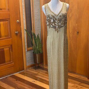 NWT 1980's Scala Hand Beaded Evening Gown